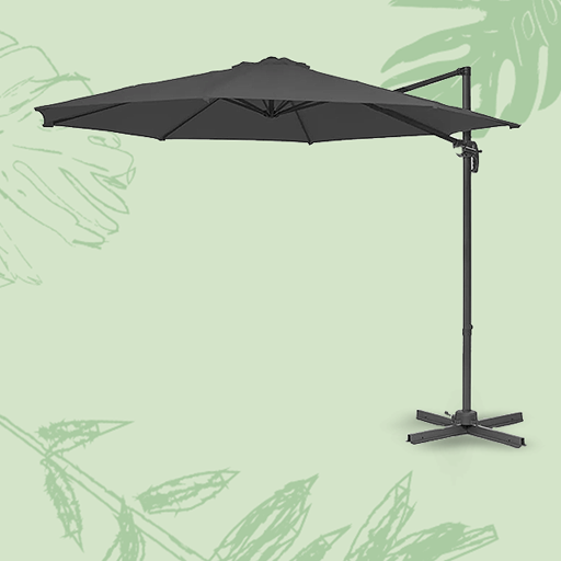 blumfeldt Belo Horizonte parasol 292cm polyester UV30 hydrofuge gris