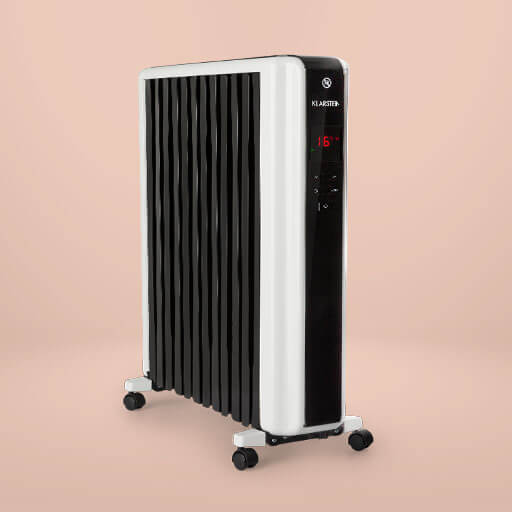 The Klarstein Thermaxx 2500 oil radiator ensures pleasantly warm room air on cold winter days.