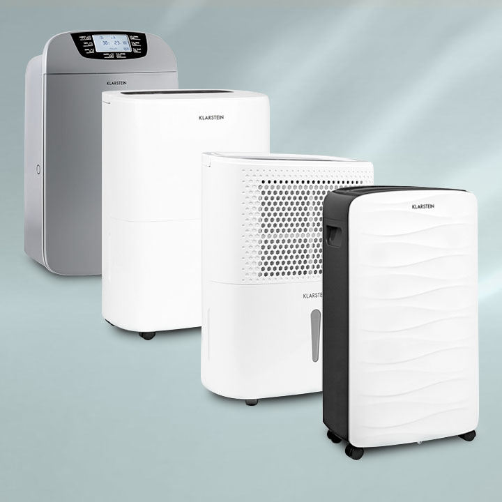 1,8 L • Filtro • Blanco Klarstein DryFy 10 Deshumidificador de Aire • Secado de ambientes Secos • 10 L/día • Humedad programable • 240 W • 10-12 m² • Silencioso • Depósito 